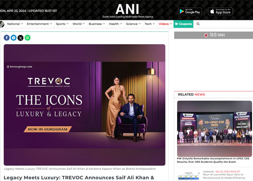 Legacy Meets Luxury: TREVOC Announces Saif Ali Khan & Kareena Kapoor Khan as Brand Ambassadors