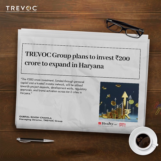 TREVOC haryaname avasi  pariyojana ke vikas me 200 crore rupee kregi nivesh