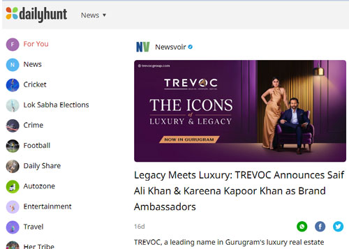 Legacy Meets Luxury: TREVOC Announces Saif Ali Khan & Kareena Kapoor Khan as Brand Ambassadors