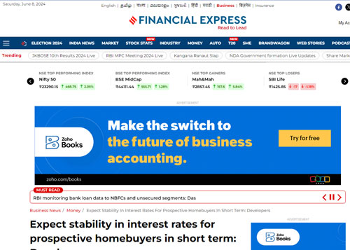 Expect stability in interest rates for prospective homebuyers in short term: Developers