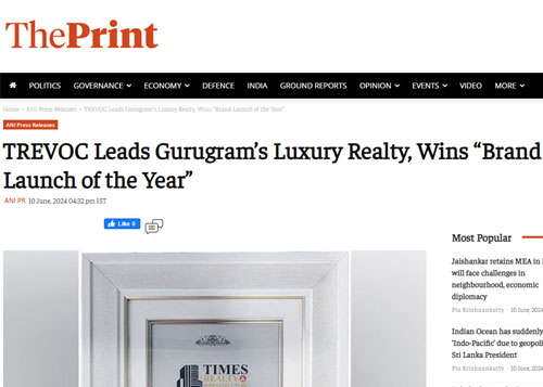 TREVOC Leads Gurugram’s Luxury Realty, Wins “Brand Launch of the Year”
